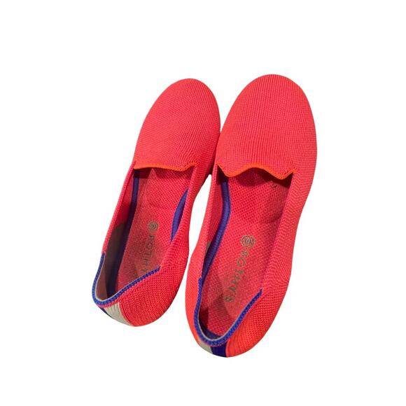 ROTHY’S LOAFERS FLAMINGO PINK BLUE SZ 3 GIRLS CONFORT PREPPY KAWAII - Picture 8 of 16